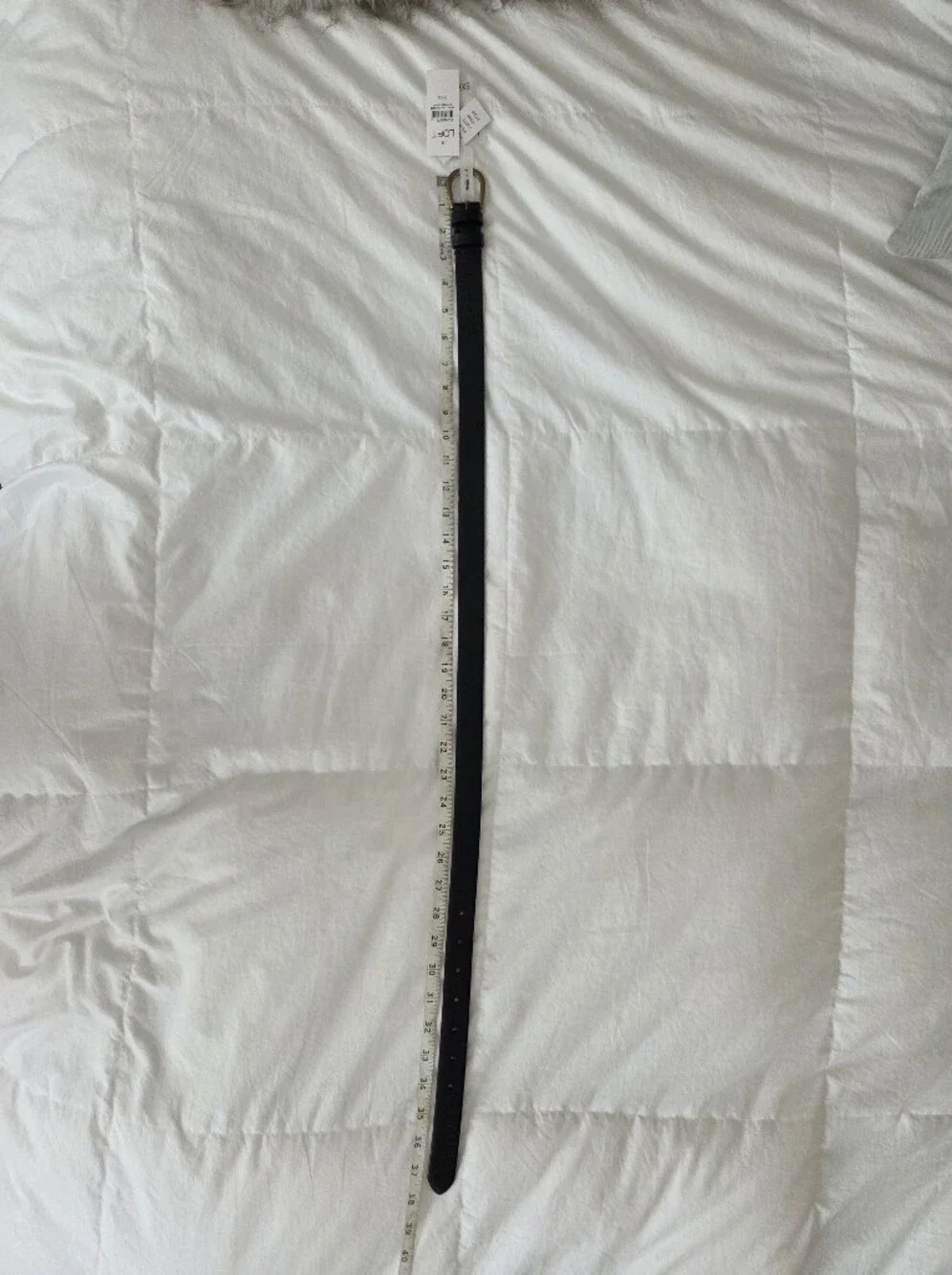 NWT LOFT Black Belt with Brushed/Aged Gold Buckle